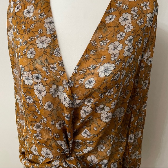 heartloom flora print sheer blouse top - Picture 3 of 6